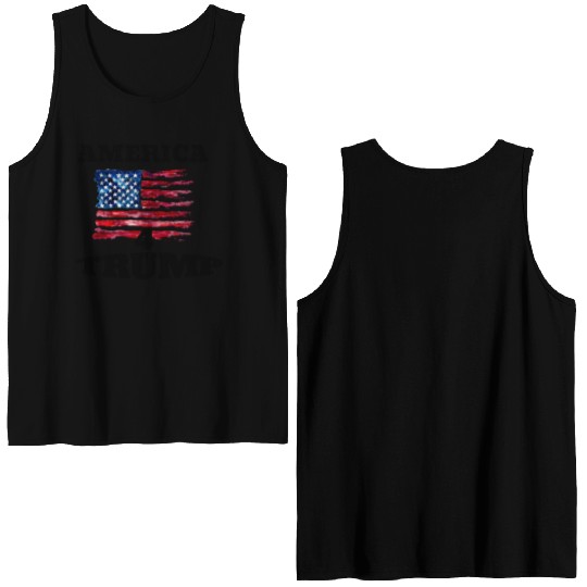 America 4 trump Double Sided Tank Tops