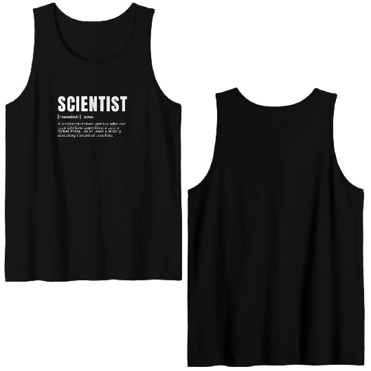 Funny Scientist Curiosity-Driven Definition Occupa Double Sided Tank Tops
