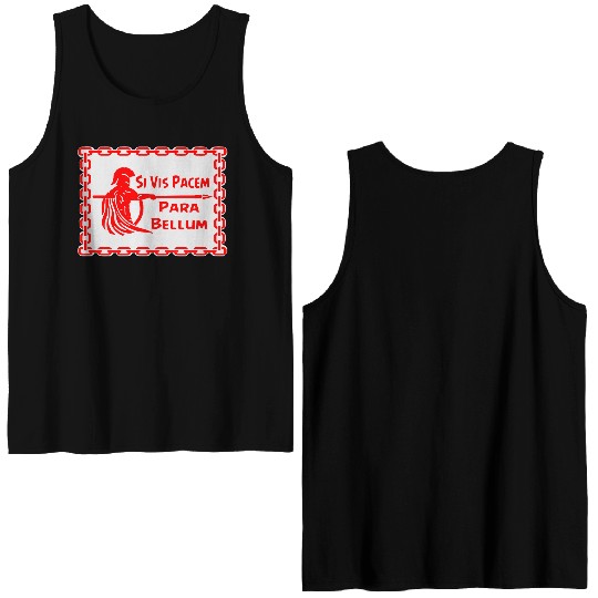 Spartan Si Vis Pacem Para Bellum LIKE US ON FB #U Double Sided Tank Tops