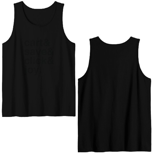 Smart Shopping Deal Happiness Cart Joy Double Sided Tank Tops