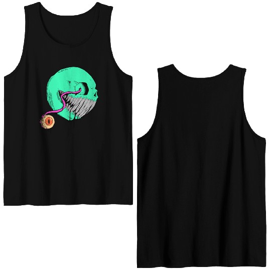 Cringe Zombie Pac Man Double Sided Tank Tops