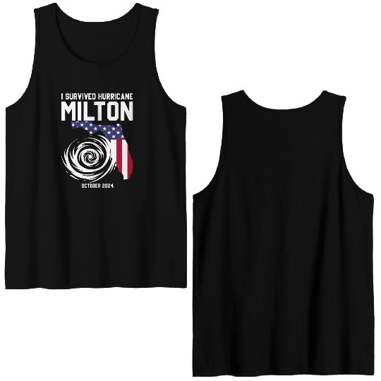 I survived Hurricane Milton October 2024 Florida Double Sided Tank Tops