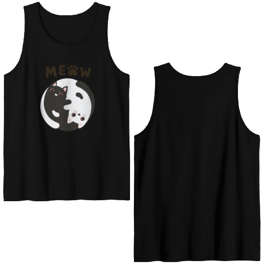 Meow Cat Double Sided Tank Tops