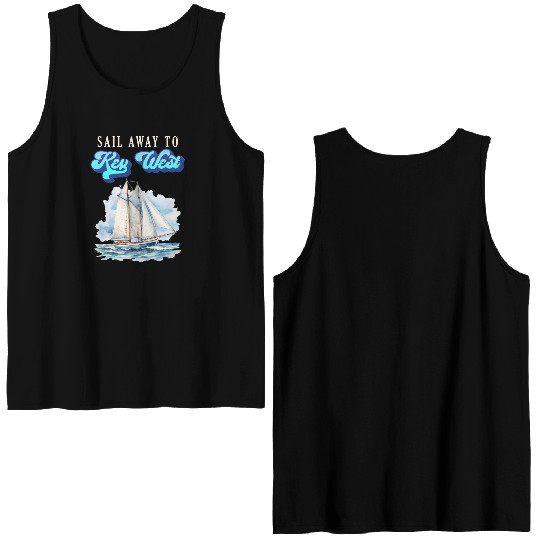 SAIL AWAY TO KEY-WEST Florida Keys Sunshine-State Double Sided Tank Tops