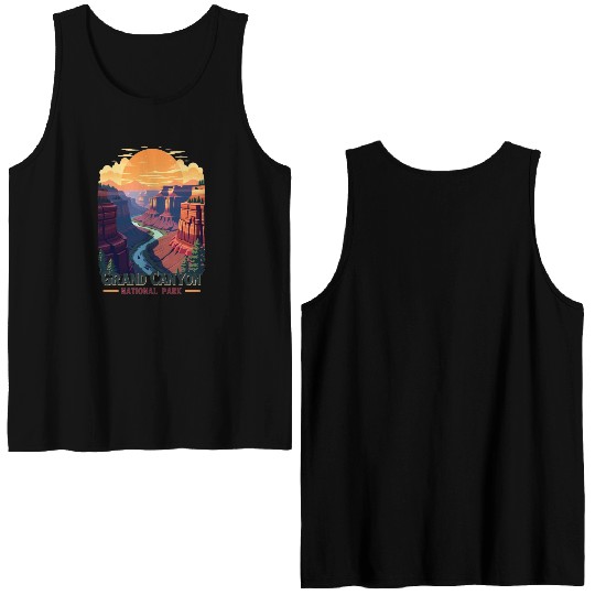 Majestic Grand Canyon: Nature's Masterpiece Double Sided Tank Tops