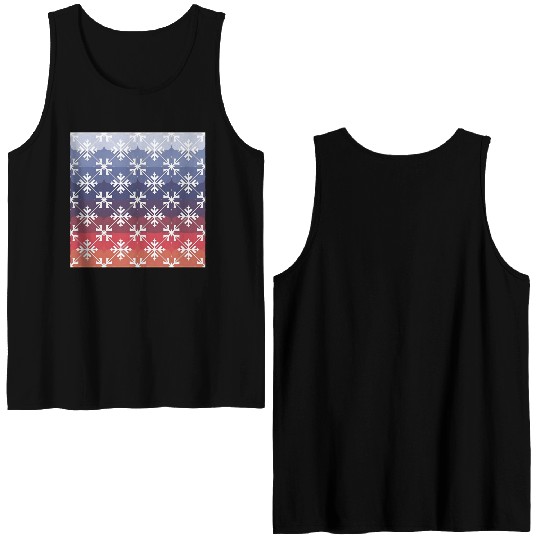 Winter Geometric Harmony Pattern 2 Double Sided Tank Tops