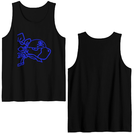 Dinosaur Pirate Stegosaurus Funny Dino Sabre Mouth Double Sided Tank Tops