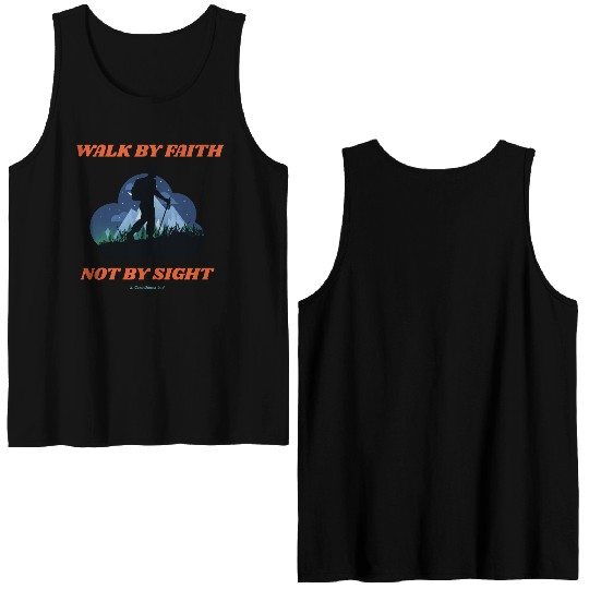 Walk By Faith Not By Sight Verse Double Sided Tank Tops