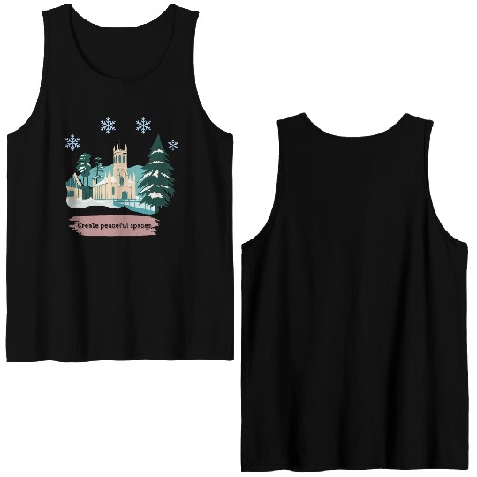 CREATE PEACEFUL SPACES Double Sided Tank Tops