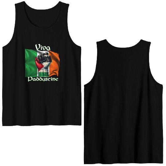 Viva Paddystine: Ireland-Palestine Solidarity Double Sided Tank Tops