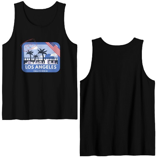 Los Angeles Stamp Double Sided Tank Tops