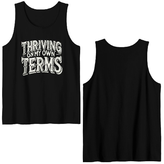 Thriving on My Own Terms Double Sided Tank Tops