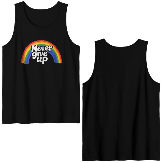 Never Give Up Double Sided Tank Tops