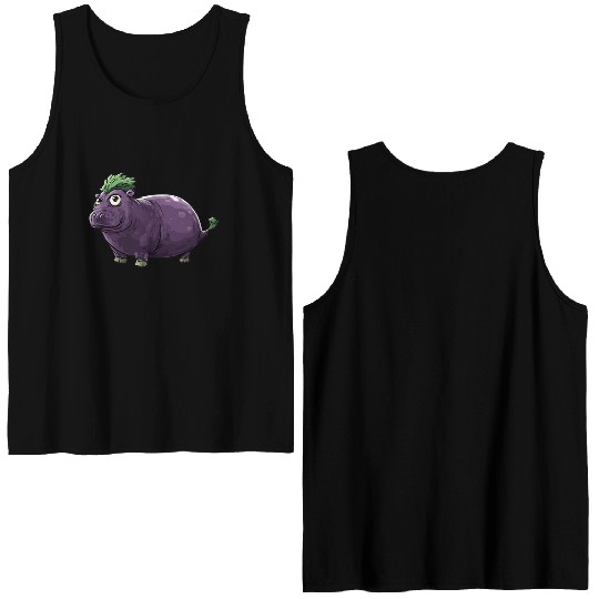 Hip Eggplant Double Sided Tank Tops