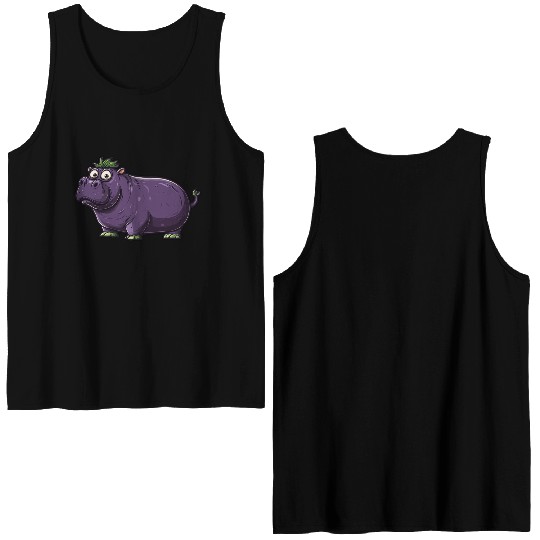 Hip Eggplant Double Sided Tank Tops