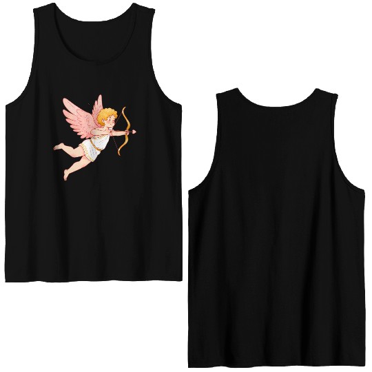 Cupid with Bow and Arrow. Double Sided Tank Tops