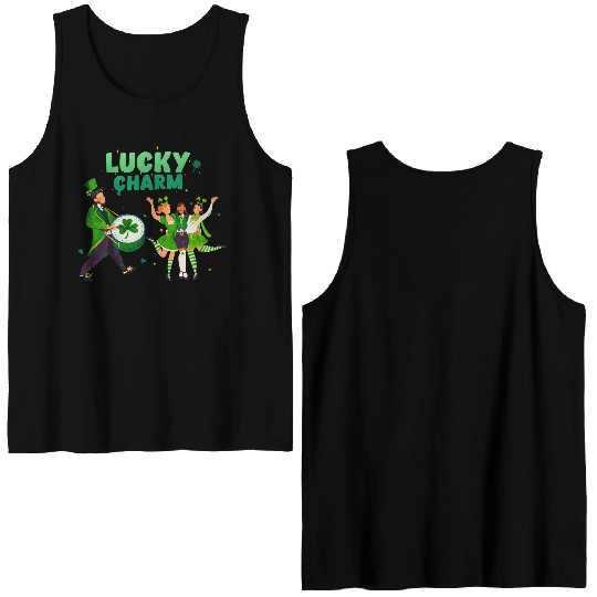 Lucky Charm Unisex Lightweight Crewneck Double Sided Tank Tops