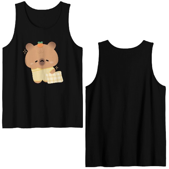 Sleepy Capybara Double Sided Tank Tops
