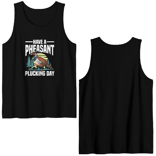 Pheasant Hunting for Hunters Double Sided Tank Tops