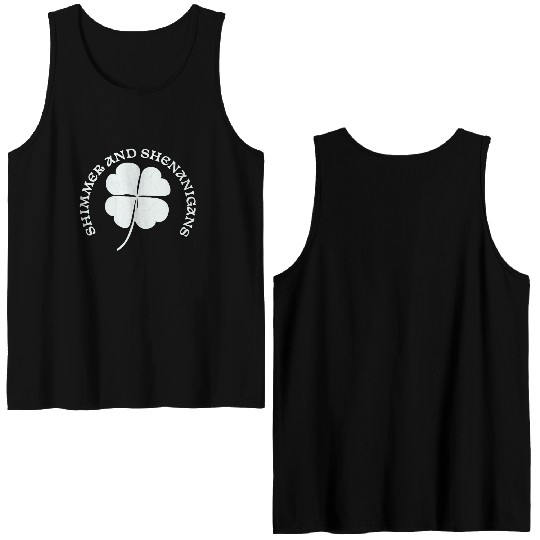 Shimmer and Shenanigans Large Clove Design Double Sided Tank Tops
