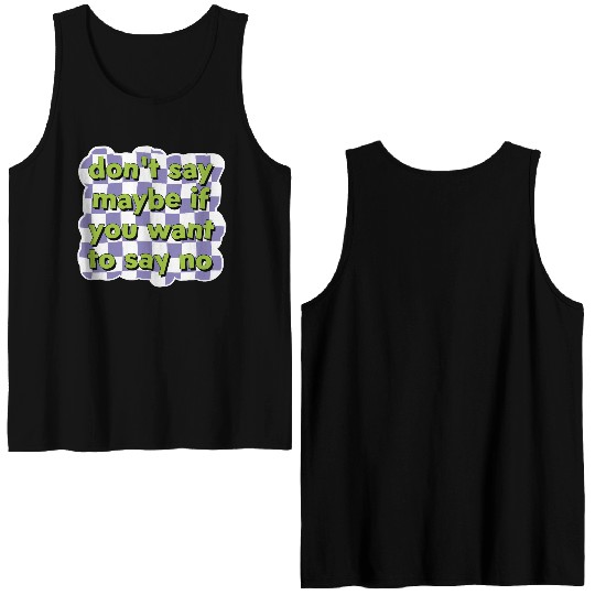 Assertive Choice Checkerboard Double Sided Tank Tops