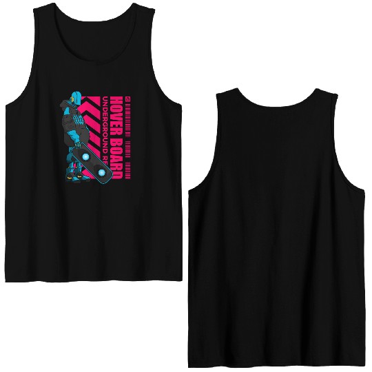 Cyberpunk Hoverboard Rebel – Futuristic Streetwear Double Sided Tank Tops