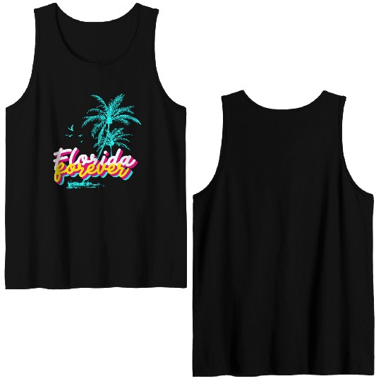 Florida Forever – Neon Palm Paradise Double Sided Tank Tops