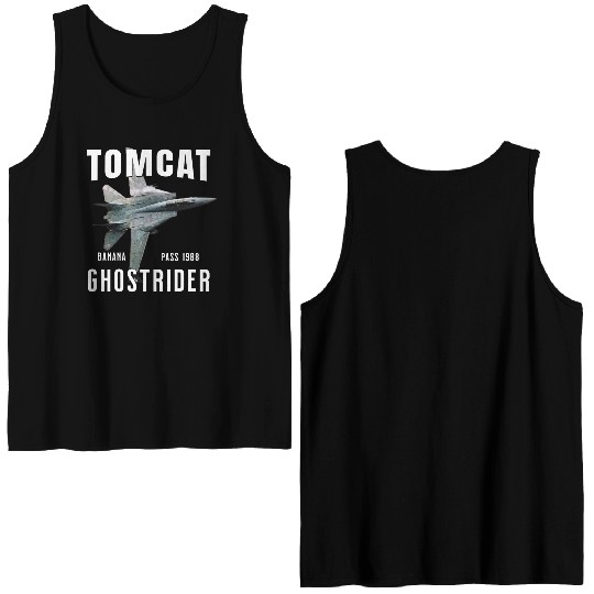 F-14 TOMCAT Infamous Banana Pass USS America Double Sided Tank Tops