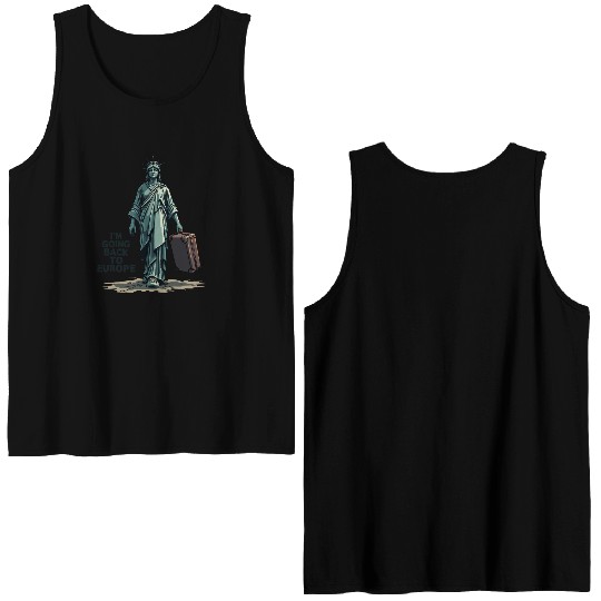 Funny Statue of Liberty USA America Sarcasm Double Sided Tank Tops