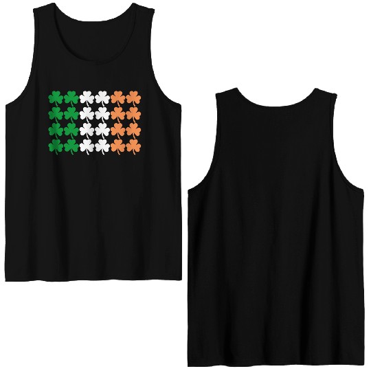 Ireland Shamrock Flag Double Sided Tank Tops