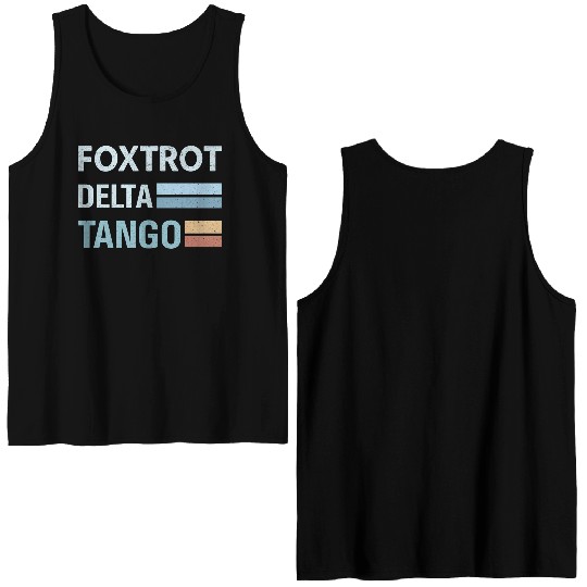 foxtrot delta tango Double Sided Tank Tops