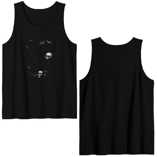 Motivational Skull and Quote Born to Win Double Sided Tank Tops