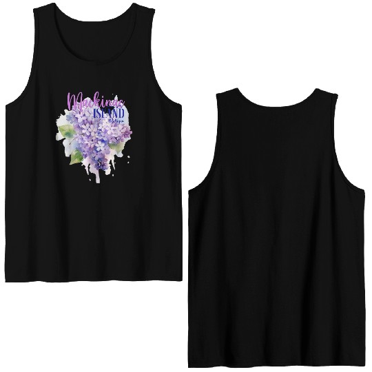 Mackinac Island Michigan Lilacs Lilac Festival Sta Double Sided Tank Tops