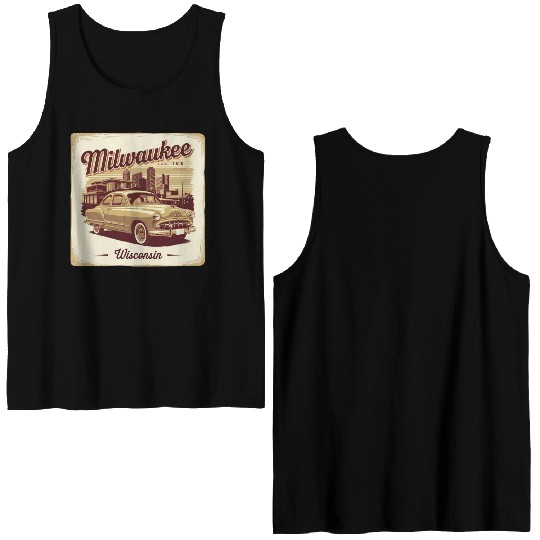Milwaukee Souvenir and Travel Gift Idea Double Sided Tank Tops