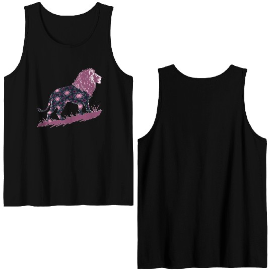 Star of David Pattern 20 Lion of Judah Double Sided Tank Tops