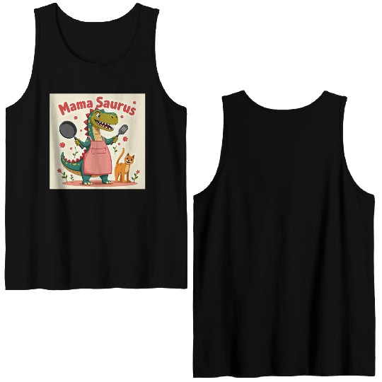 Mama Saurus – Fierce, Fun & Full of Love! Mother’s Double Sided Tank Tops
