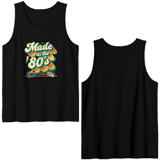made in the 80s retro groovy Double Sided Tank Tops