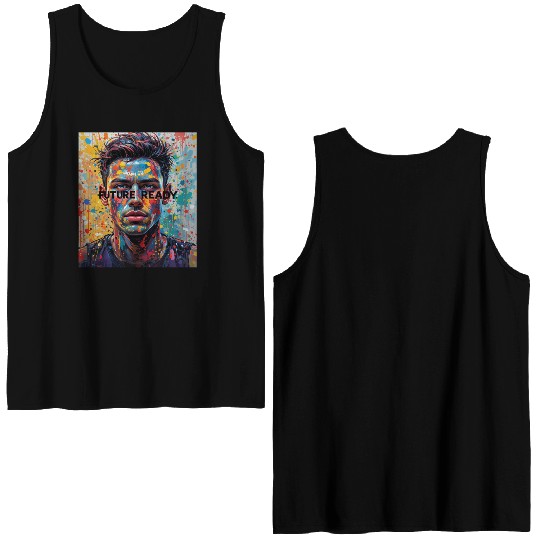 Future Ready Ink Splatter Design Double Sided Tank Tops