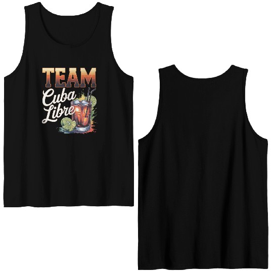 Cocktail Bartender Team Cuba Libre Double Sided Tank Tops