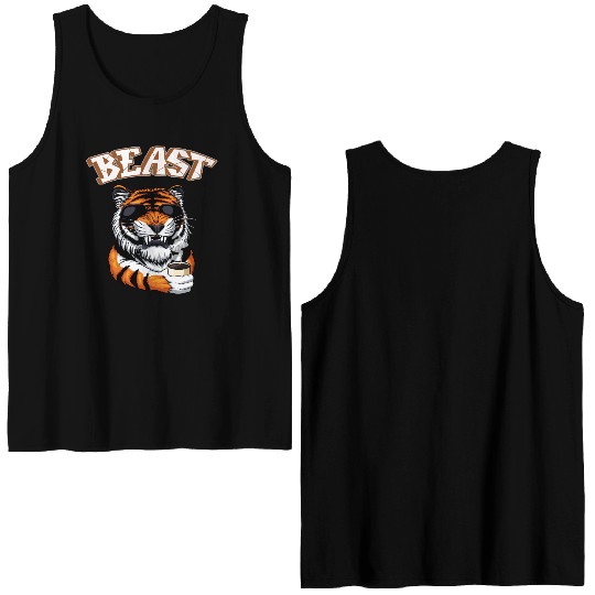 Beast Tiger. Double Sided Tank Tops