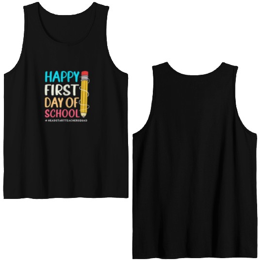 School Head Start Crew Teacher Double Sided Tank Tops