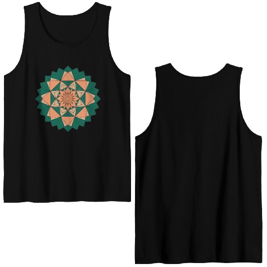 Abstract Starburst Mandala Double Sided Tank Tops