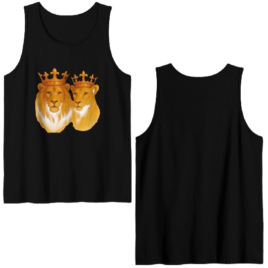 Royal Bond: The King & Queen of the Wild Double Sided Tank Tops