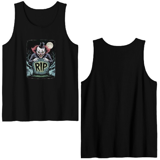 Halloween Horror Scary Thriller Trick Or Treat Double Sided Tank Tops