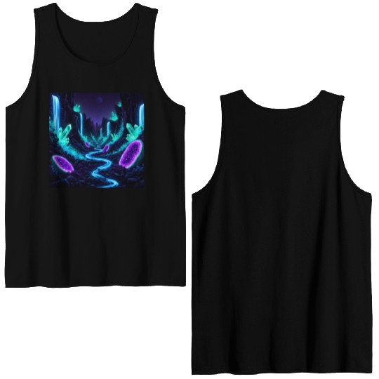 Bioluminescent Crystal Valley Double Sided Tank Tops