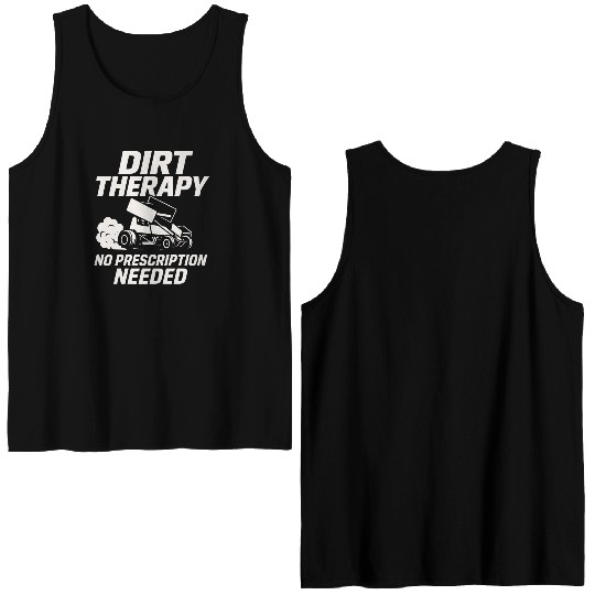 Sprint Car Racing Dirt Track Speed Oval Race Double Sided Tank Tops