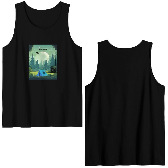 Respect the Locals – Wilderness Camping Warning Double Sided Tank Tops