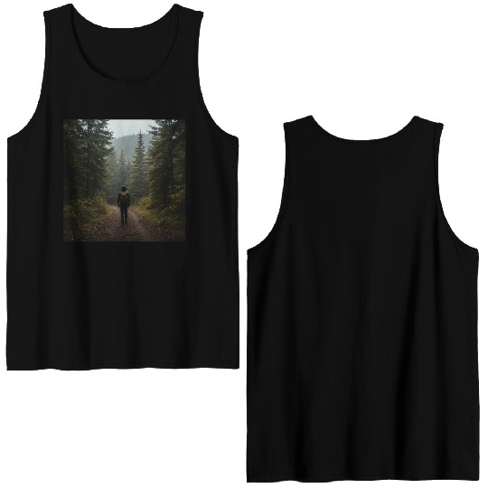 Serene Forest Path Double Sided Tank Tops