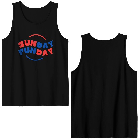 SundayfundayEnjoy Sunday | Fun & Stylish Design Double Sided Tank Tops