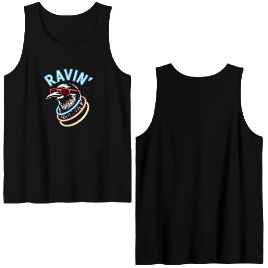 Ravin' Rave Festival Fun with Cool Raven Double Sided Tank Tops